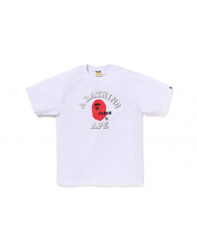 A Bathing Ape Japan College Tee White