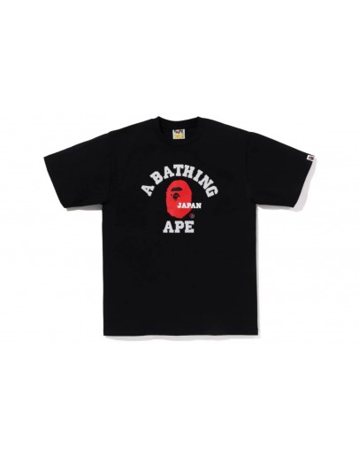 A Bathing Ape Japan College Tee Black