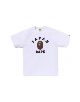 A Bathing Ape Japan College City Tee White