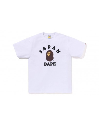 A Bathing Ape Japan College City Tee White