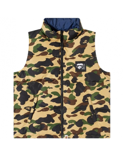 BAPE 1st Yellow Camo Reversible Down Vest