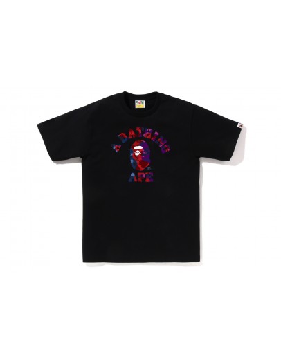 A Bathing Ape Crazy Camo College Tee Black