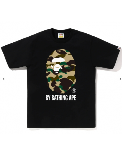 BAPE 1st Camo By Bathing Ape Tee Black Yellow