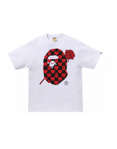 BAPE Valentine Ape Head Tee White