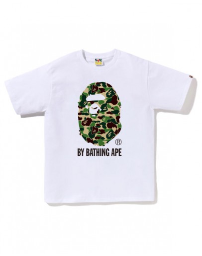 A Bathing Ape Camo Abc Big Head Wording White/Green