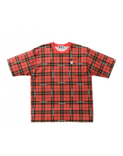 A bathingape full checkers red t-shirt