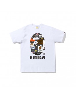 A Bathing Ape Multilabel Wording White