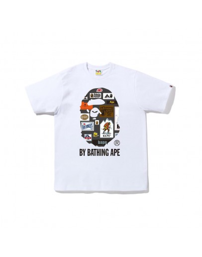 A Bathing Ape Multilabel Wording White