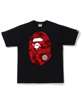 A bathing ape head mirror camo red black