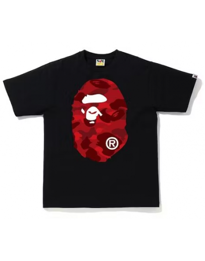 A bathing ape head mirror camo red black