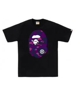 A bathing ape head mirror camo purple black