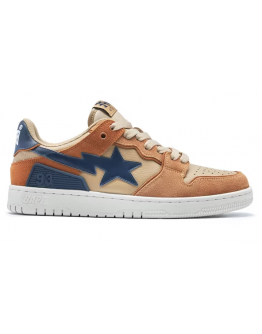 A bathingape bapestar biege suede shoes