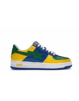 A BathingApe BapeSta Blue X Yellow Shoes