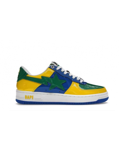 A BathingApe BapeSta Blue X Yellow Shoes