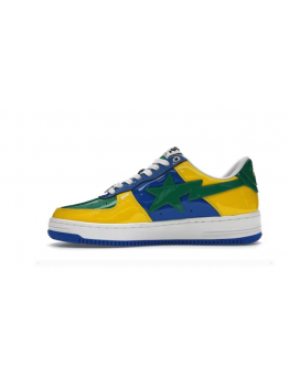 A BathingApe BapeSta Blue X Yellow Shoes