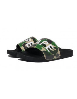 A BathingApe Green Wording Camo Slide