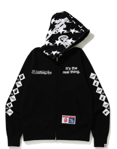 A Bathingape  x Coca Cola Full Zip Hoodie Black