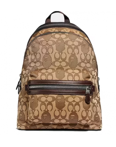 Coach x Bape Academy Backpack Signature Jacquard