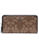 Coach x Bape Accordion Zip Wallet Signature Jacquard 