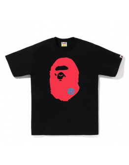 A BathingApe Colors Red Big Ape Head Tee Black