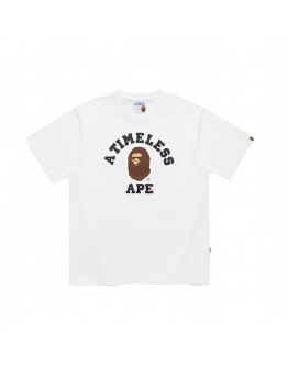 A BathingApe  x JJJJound College Timeless Tee White