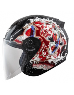 ARC XR YF DESIGN KOI OPEN FACE HELMET ORIGINAL (ARC HELMET XR IKAN KOI)