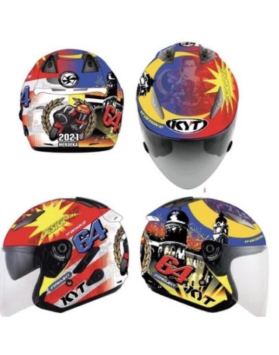 Helmet KYT MERDEKA 64 HELLCAT Design 2021 Limited Production Full