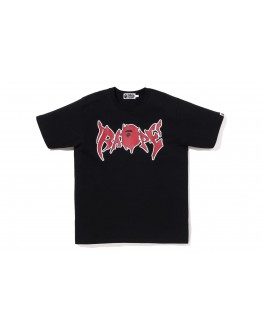 A Bathing Ape Wording Rock Tee Black