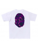 BAPE Color Camo Big Ape Head TeeWhite/Purple