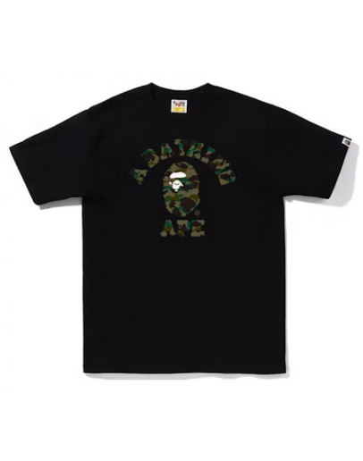 BAPE 1st Camo College Tee (FW22) Black Green