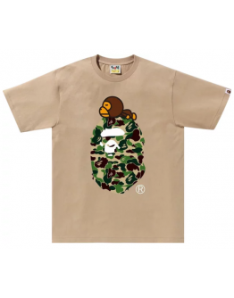 BAPE ABC Camo Milo On Big Ape Tee 'Beige/Green'