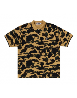 A Bathing Ape Men 1st Camo One Point Polo yellow