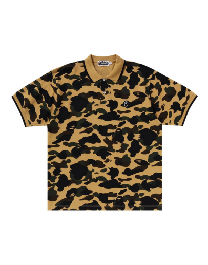 A Bathing Ape Men 1st Camo One Point Polo yellow