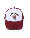 BAPE College Mesh Cap Burgundy