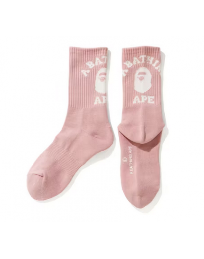 BAPE College Socks Pink