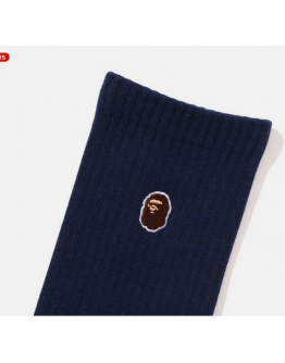 APE HEAD ONE POINT SOCKS NAVY