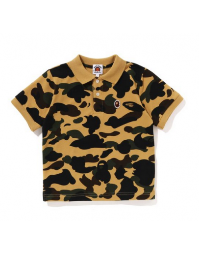 1st Camo One Point Polo Kids Yellow