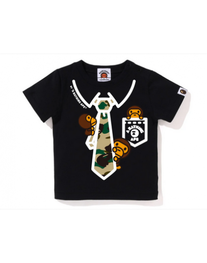 1ST CAMO BABY MILO NECK TIE PRINT TEE