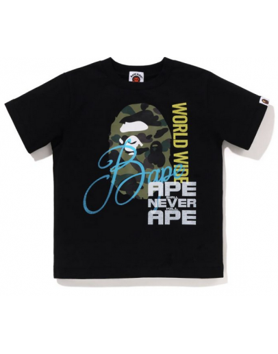 1ST CAMO APE HEAD OVER PRINT TEE KIDS