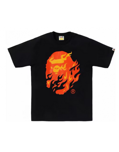 BAPE Flame Ape Head TeeBlack/Red