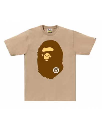 BAPE Big Ape Head Tee Beige