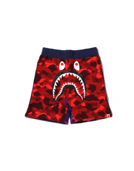 A BathingApe Crazy Camo Shark Sweat Short Red