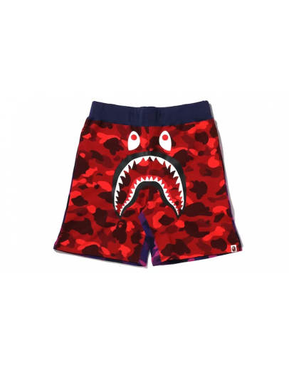 A BathingApe Crazy Camo Shark Sweat Short Red