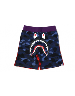 A BathingApe Crazy Camo Shark Sweat Short Navy Blue