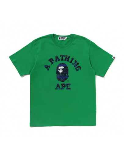 A Bathing Ape Graffiti Pattern College Green/Blue