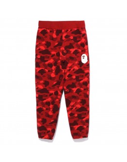 A Bathing Ape Red Camo Wide Fit Sweat Pants