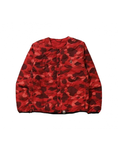 A Bathing Ape Lightweight Down Jacket Red Camo