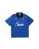 A Bathing Ape Soccer Game Relaxed Fit Polo Blue