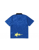 A Bathing Ape Soccer Game Relaxed Fit Polo Blue