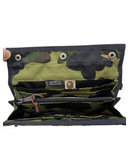 Bathing Ape X Porter Green Camo Long Wallet